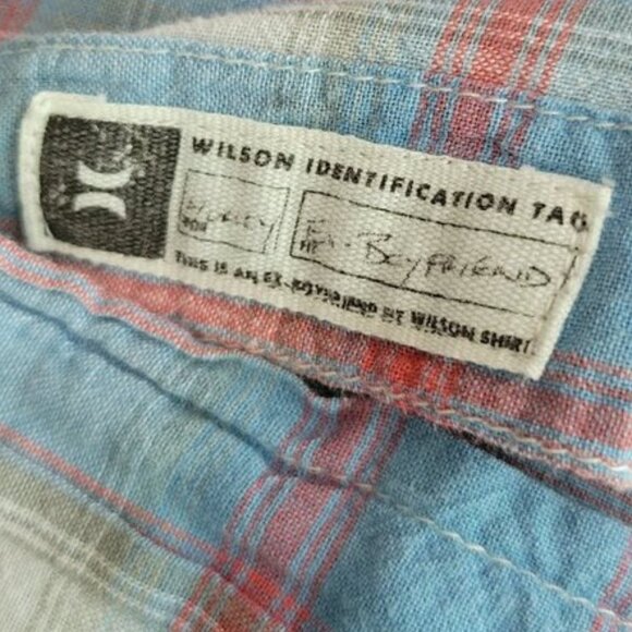 Hurley Wilson Ex-Boyfriend Plaid Button Down Shirt Women's Size XS - Picture 5 of 10